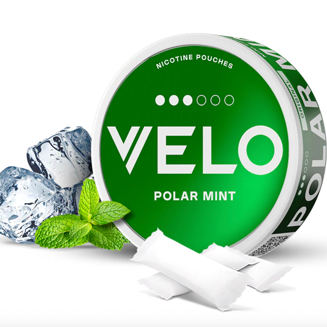 Can of VELO Polar Mint 10mg nicotine pouches, Ontario's most ordered brand