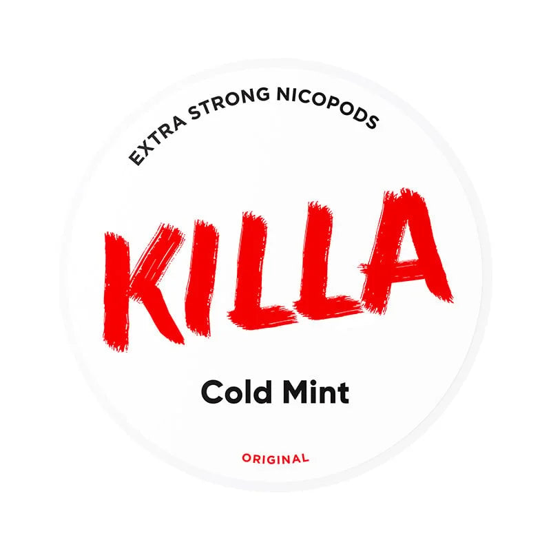 Can of KILLA Cold Mint 11.2mg tobacco-free nicotine pouches