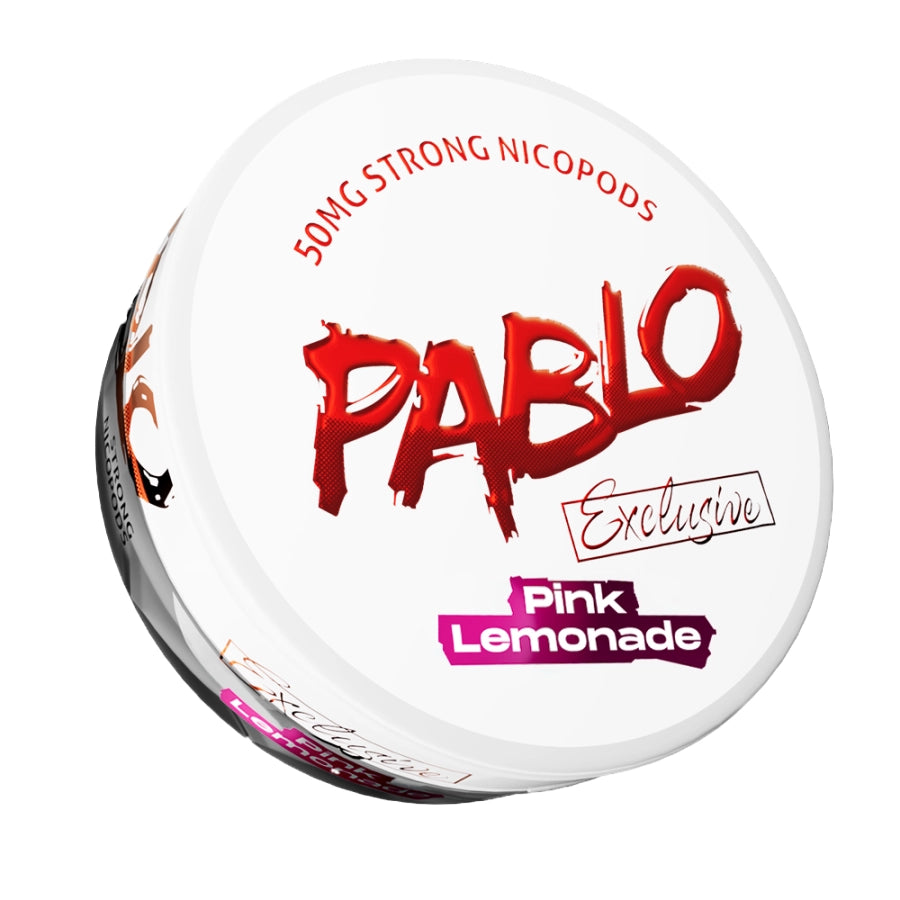 Can of Pablo Exclusive 50mg Pink Lemonade nicotine pouches