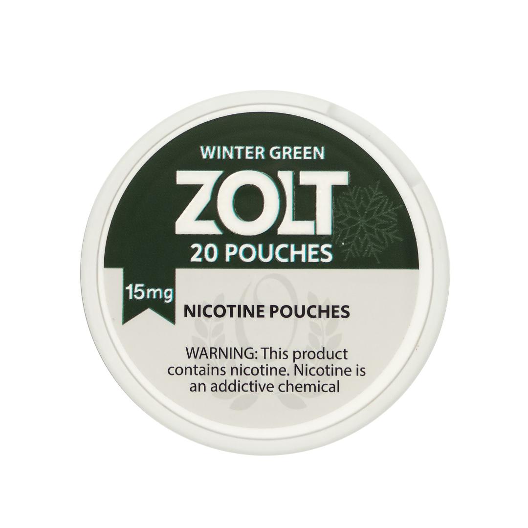 Can of Zolt Wintergreen 15mg nicotine pouches, Alberta's most ordered brand